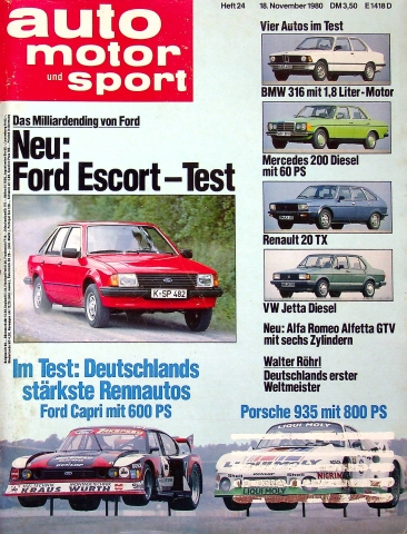 Deckblatt Auto Motor und Sport (24/1980)